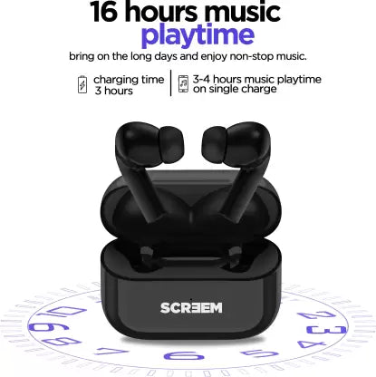 Screem Ibeza Pro Bluetooth Headset (Black, True Wireless) Screem Ibeza Pro Bluetooth Headset (Black, True Wireless)